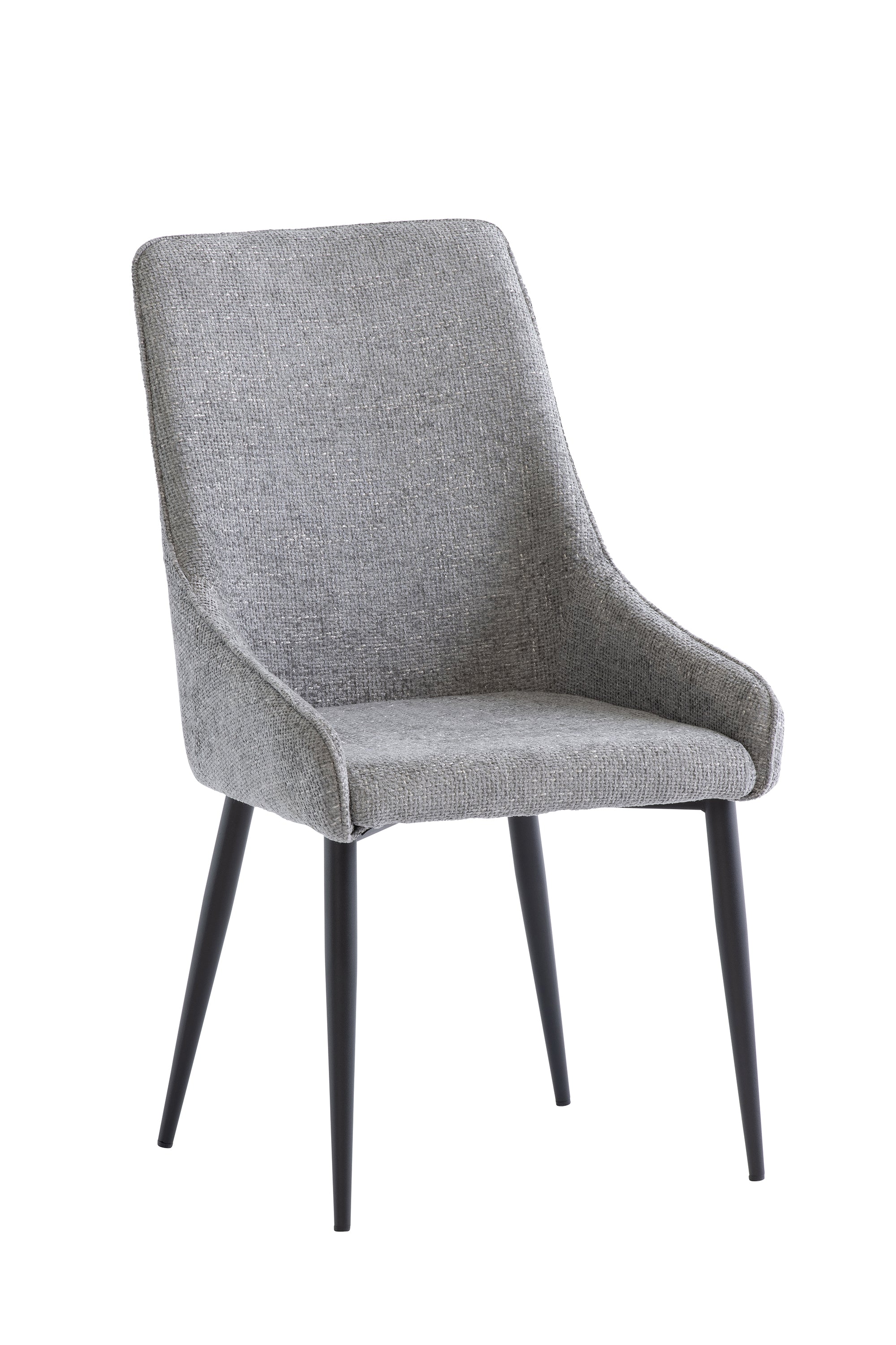 grey fabric dining chairs