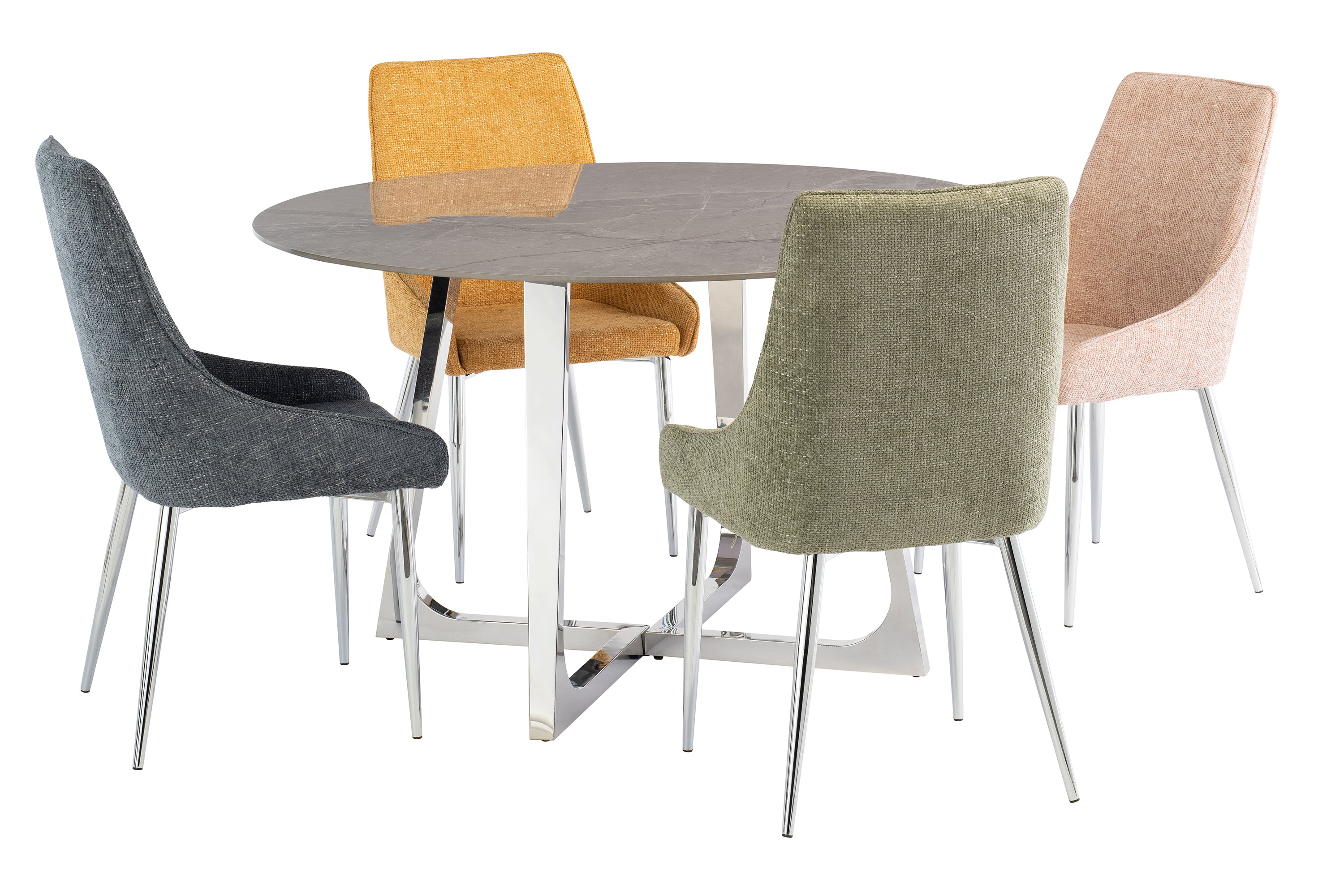Chrome Base Dining Table