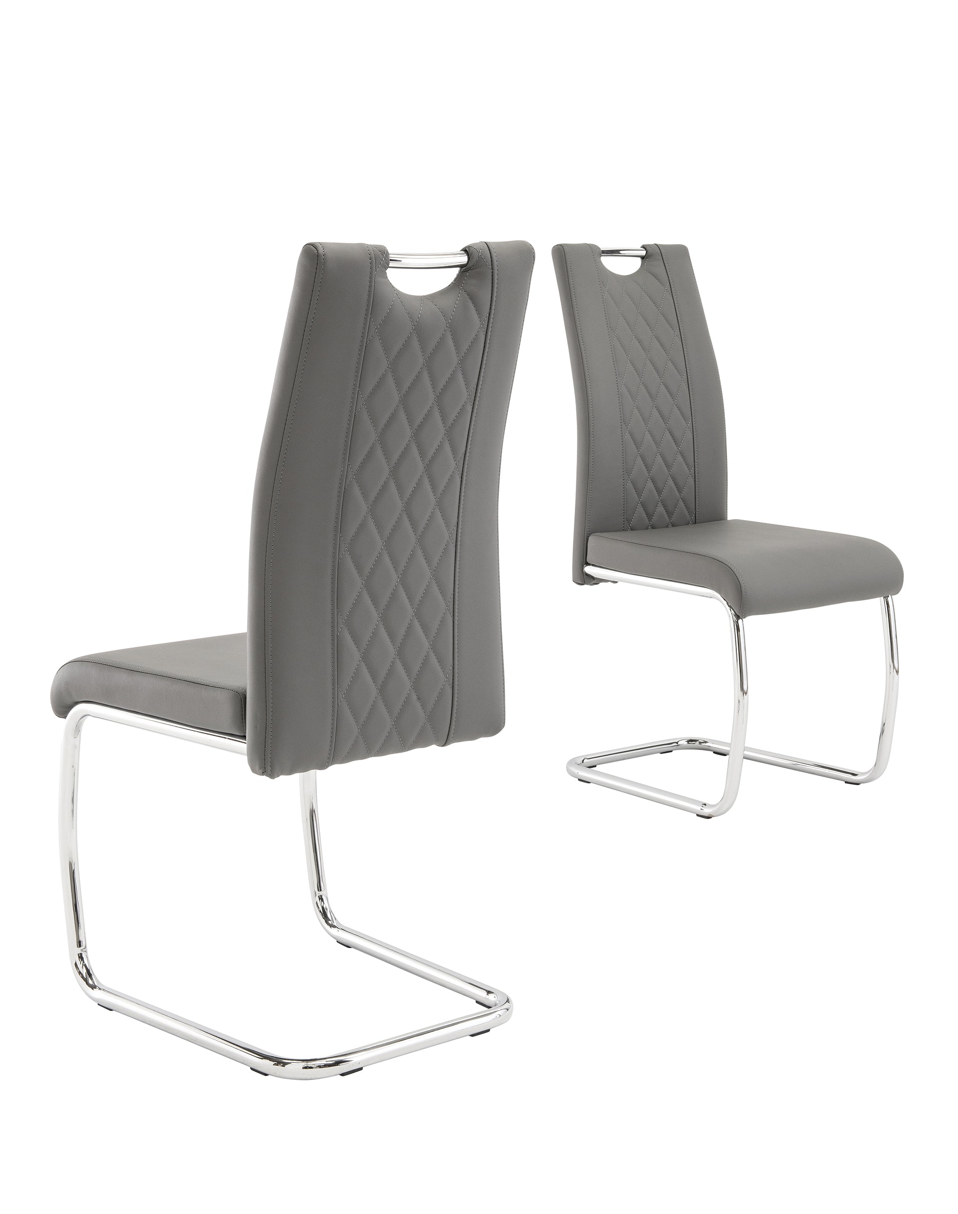 Ganley Pu with Chrome Canitlever Base Dining Chair (Pairs)