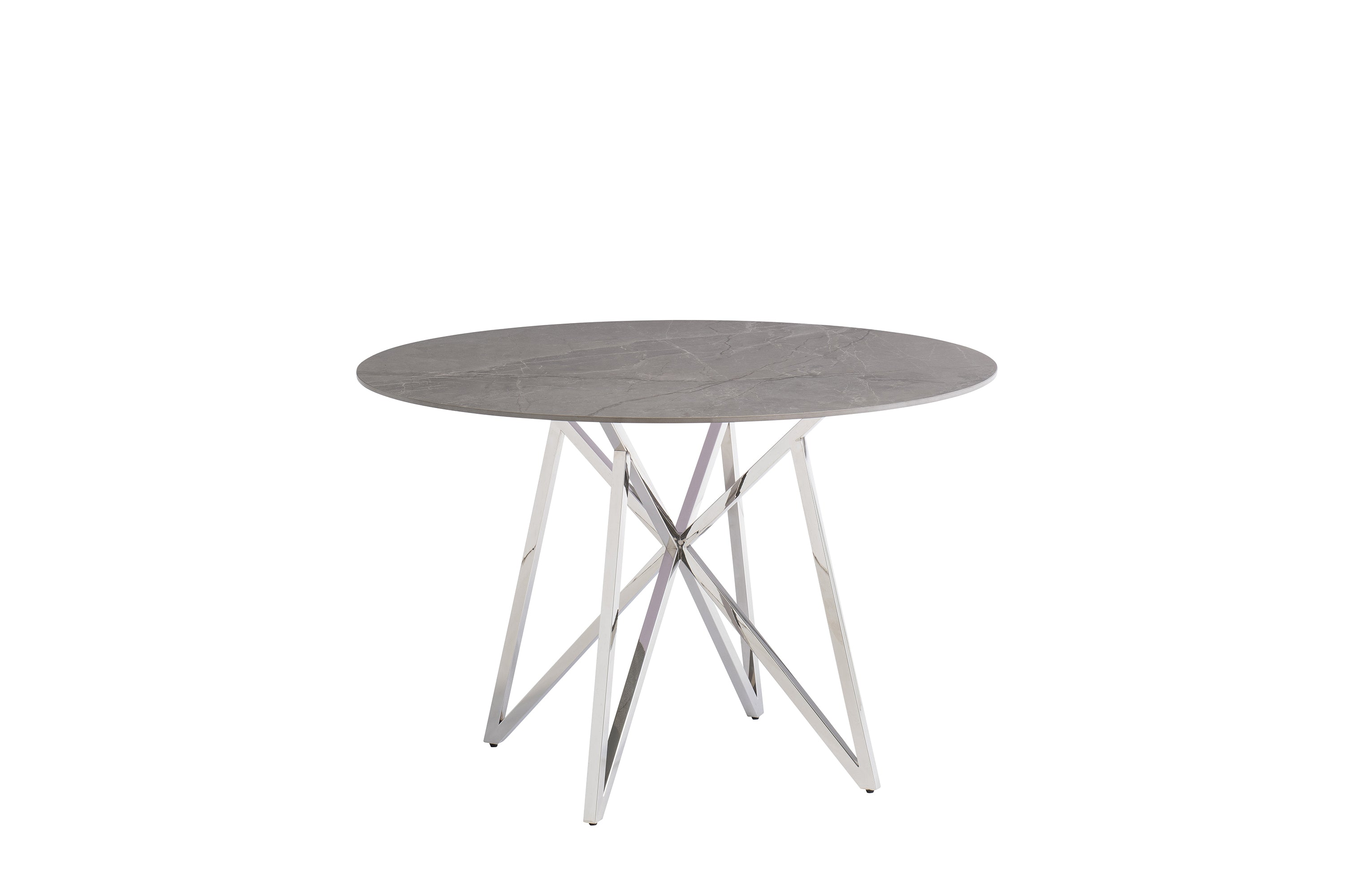 Jenis Sintered Stone Tops / Chrome Leg Dining Table