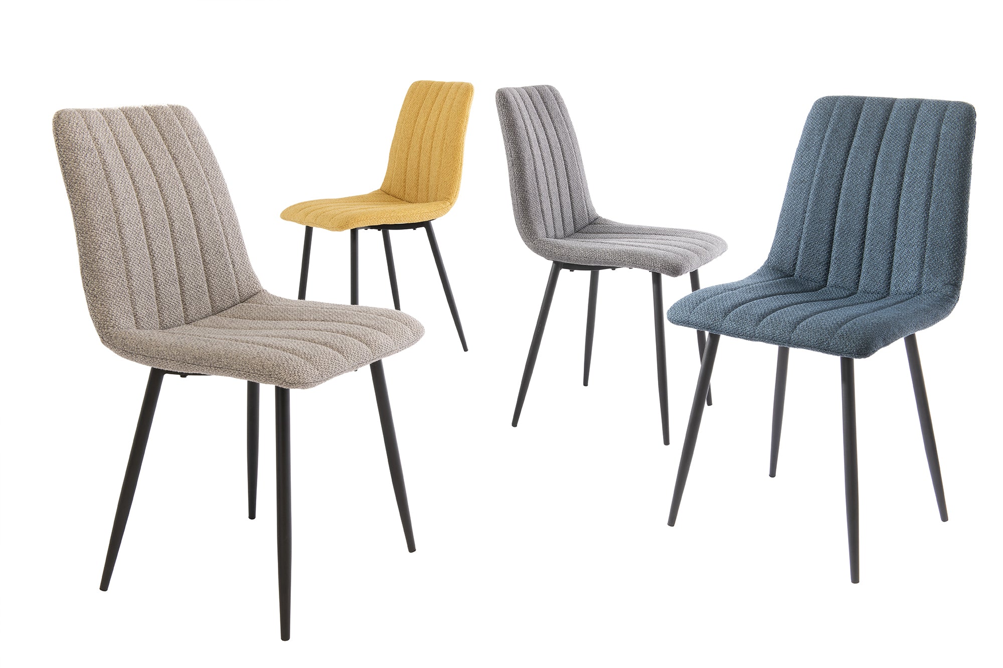 Laura Textured Fabric Dining Chair (Pairs)