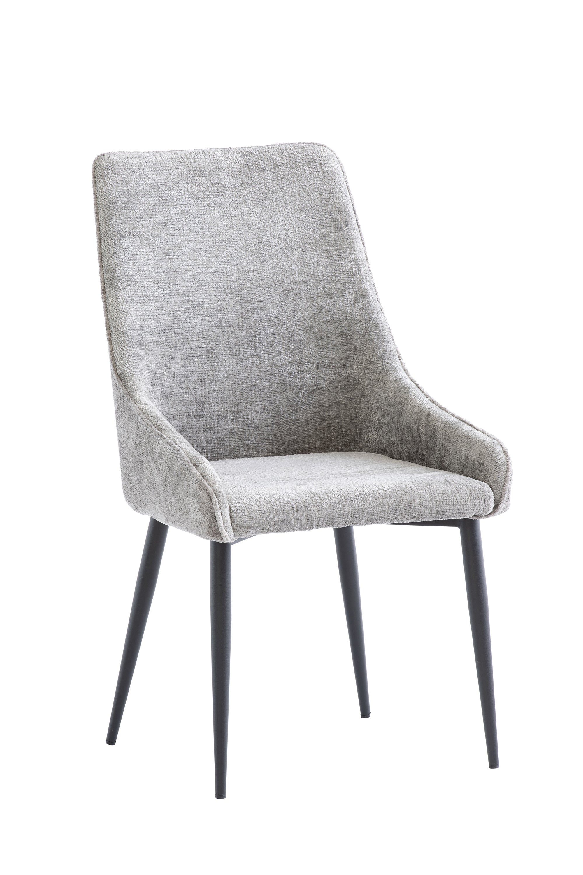 Boucle Grey Fabric Dining Chair (Pairs)