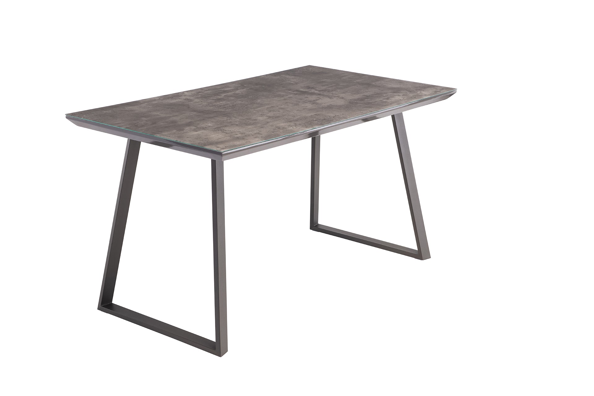 Palmers Grey Cement Finish/ Glass Top 1.4m Dining Table
