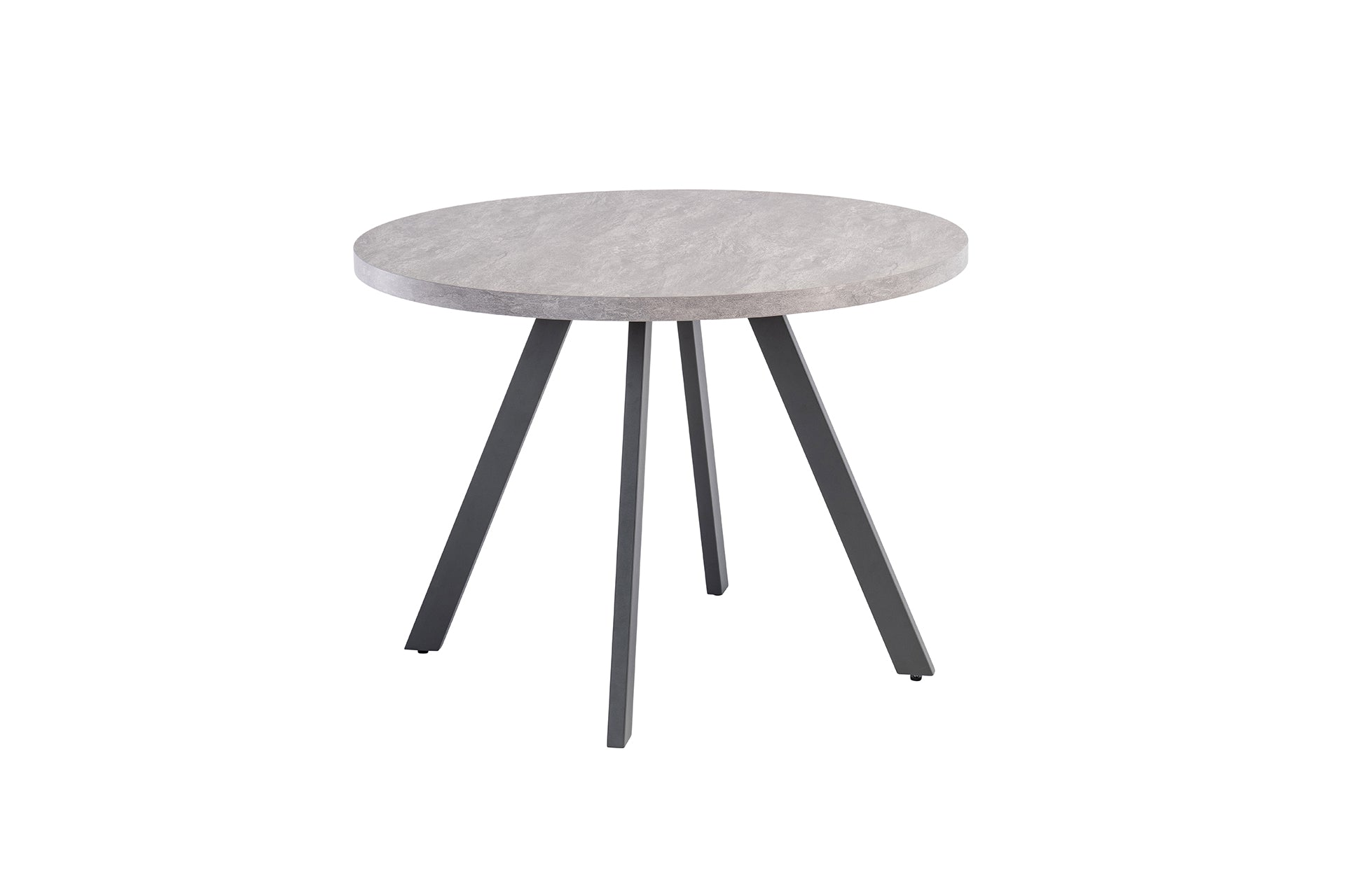 light grey round table