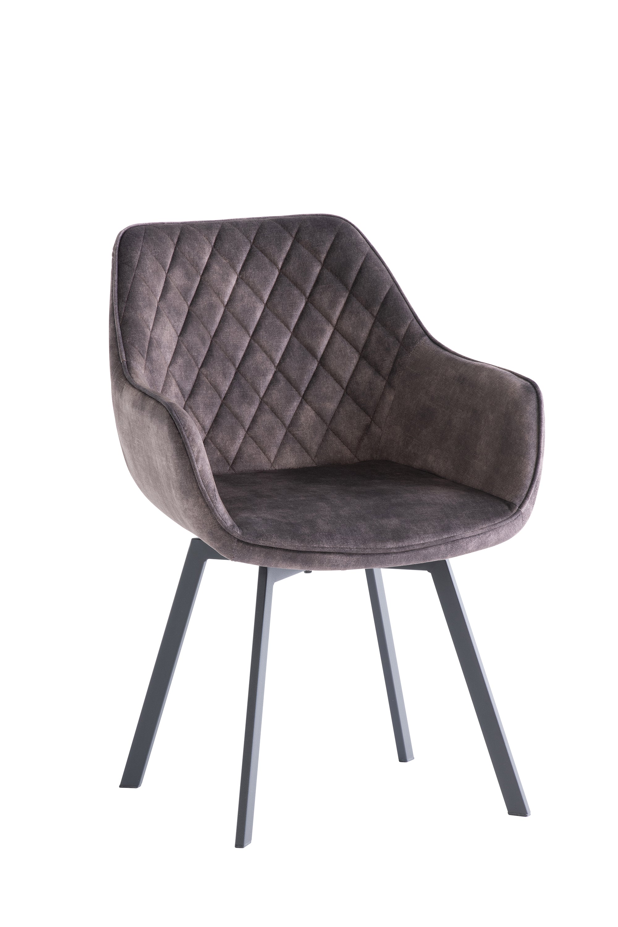 Viola Velvet Fabric 360 Swivel Dining Chair (Pairs)